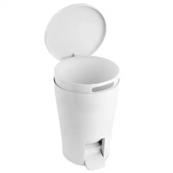 Balde de pedal de casa de banho TATAY 5L Diabolo branco