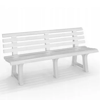 Banco de jardim BICA Olimpia 150x53x77cm branco