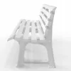 Banco de jardim BICA Olimpia 150x53x77cm branco