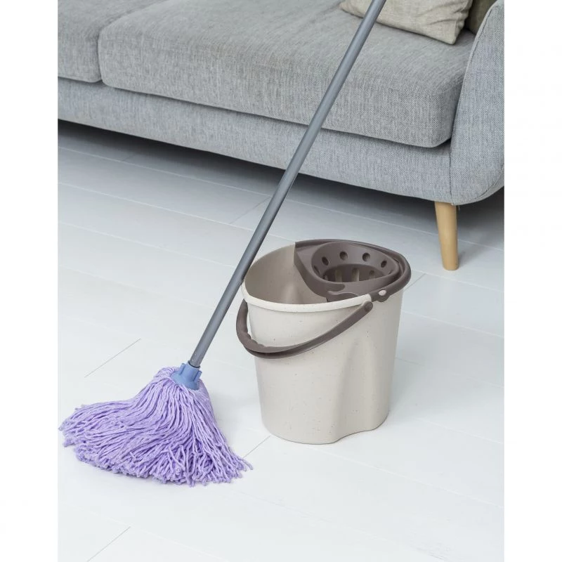 Tatay Ecohome Balde do lixo 12 L com botão de pressão, cinzento (151104106)