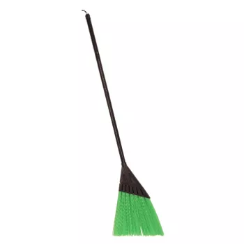 Vassoura de rua SAUBER com cabo plana verde