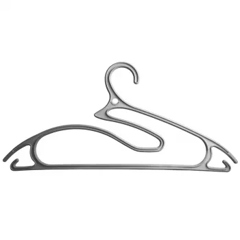 Cabides ORDINETT 5 peças plástico coleção 5-in-1 42 cm prateado