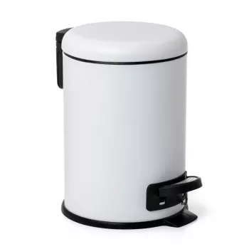 Balde de pedal TATAY 3L Nordic aço inoxidável/branco