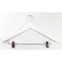 Cabides de madeira ORDINETT com molas, pack de 2, branco, 44,5 cm