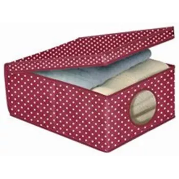 Caixa de arrumação de tecido ORDINETT 48x36x19 cm bordô