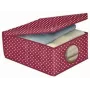 Caixa de arrumação de tecido ORDINETT 48x36x19 cm bordô