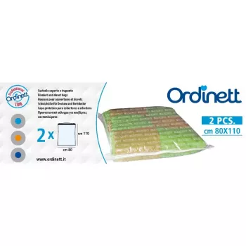 Sacos de teto de plástico ORDINETT 2 unid. 80x110cm sacos de arrumação a vácuo com fecho de correr duplo e válvula universal
