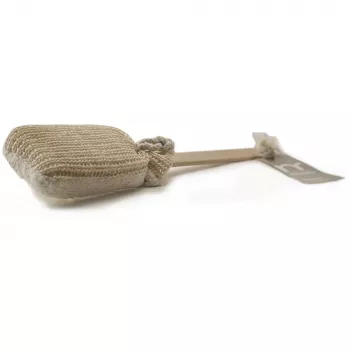 MARTINI SPA Escova de tonificação em sisal Natural - escova seca para o corpo com cabo de madeira de faia
