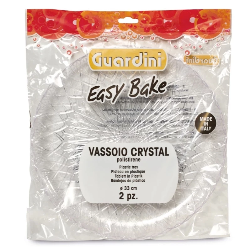 GUARDINI Easy Bake Formas de plástico para forno Transparente conjunto de 2 Ø33cm