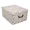 ORDINETT Caixa de cartão 49x39x25cm Big Box Goccia sortida, Azul/Cinzento-claro/Bordô
