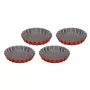 GUARDINI Conjunto de formas para queques 4 unid. Rossana Ø12x1,9cm Aço antiaderente Antracite