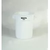 Contentor redondo Rubbermaid BRUTE 75,7L branco com canais de ventilação, sem tampa FG262000WHT