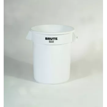 Contentor redondo Rubbermaid BRUTE 75,7L branco com canais de ventilação, sem tampa FG262000WHT