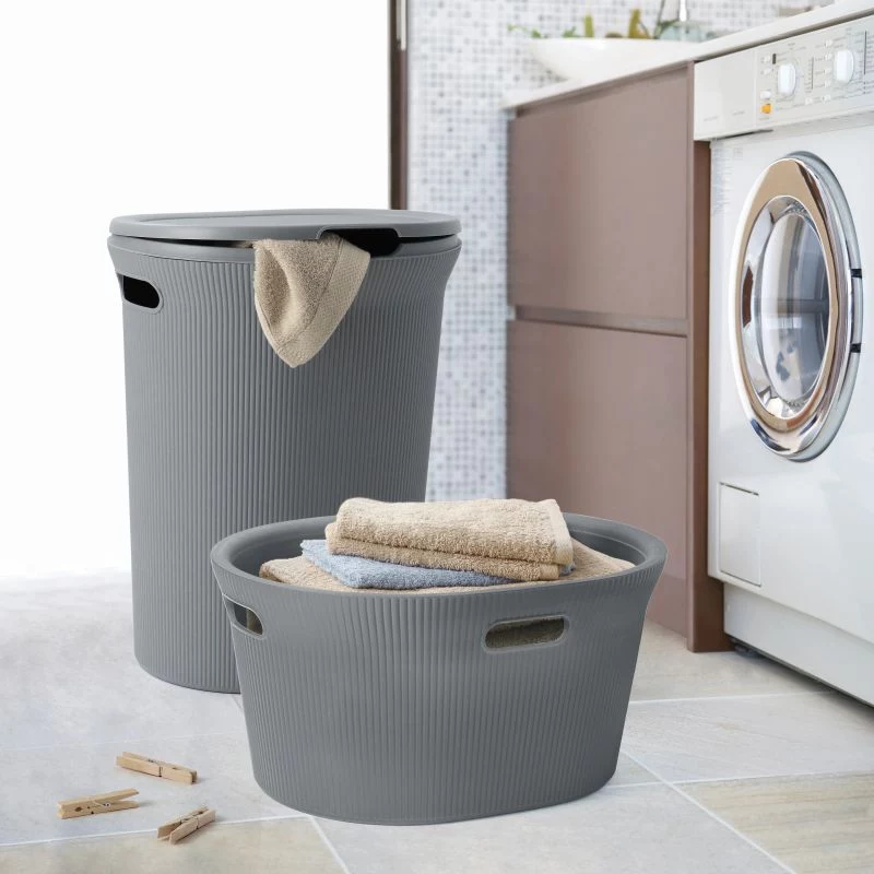 Cesto de roupa TATAY Baobab 40L cinzento