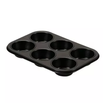 Forma de queques GUARDINI Gardenia 6 cavidades 27 x 18,5 x 2,9 cm aço carbono antiaderente