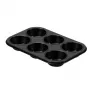 Forma de queques GUARDINI Gardenia 6 cavidades 27 x 18,5 x 2,9 cm aço carbono antiaderente