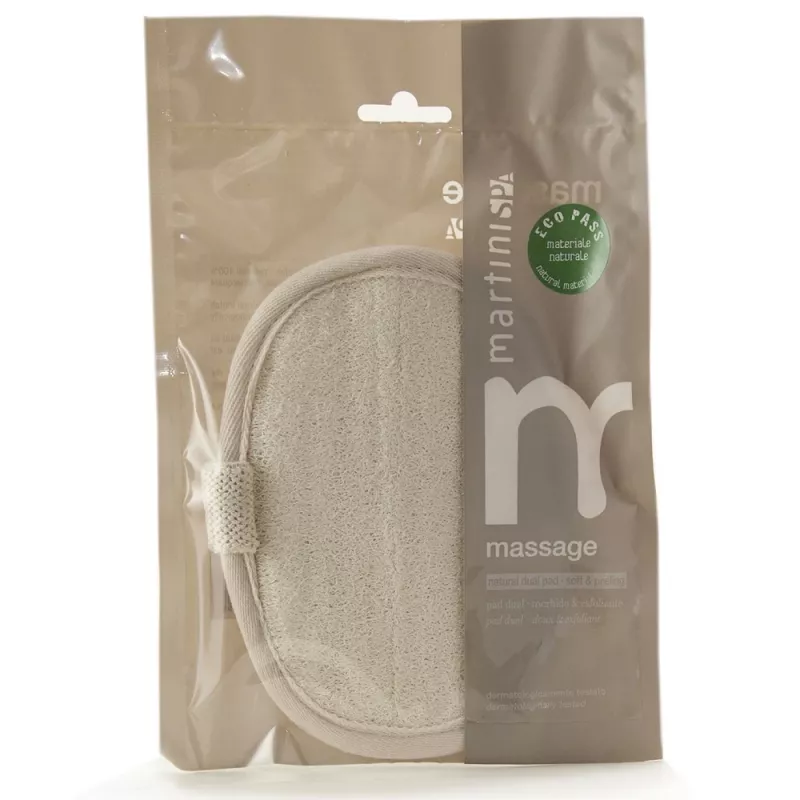 Esponja esfoliante MARTINI SPA de luffa e algodão natural