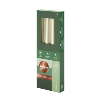 Velas de mesa BOLSIUS pack de 4 prateadas 245/24 mm