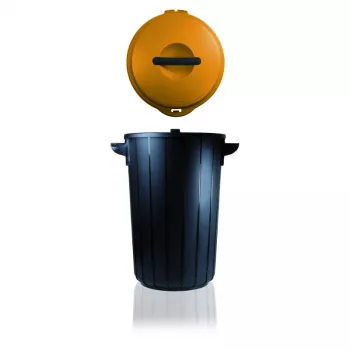 Balde do lixo GIOSTYLE Eco Solution 35L cinzento-escuro/amarelo