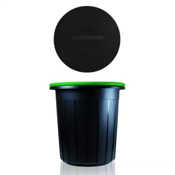 Balde do lixo GIOSTYLE Eco Solution 16L cinzento-escuro/verde 33x33x33,5cm