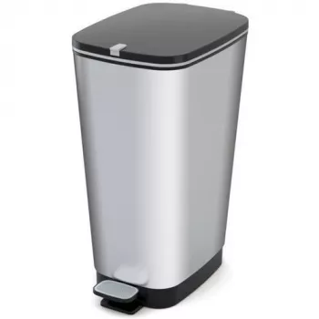 Balde de pedal KIS Metallic Chic L 45L cinzento aço