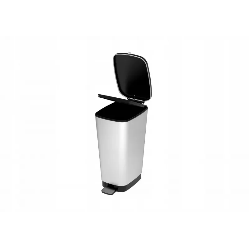 Balde de pedal KIS Metallic Chic L 45L cinzento aço