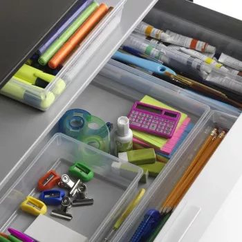 Caixa organizadora KIS Sistemo Organizer 8, 37,5 x 15 x 5 cm, transparente/cinzento claro