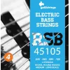 Galli RSB-45105 N cordas para baixo - conjunto de 4 cordas, .045-.105, aço niquelado, enroladas redondas, escala longa