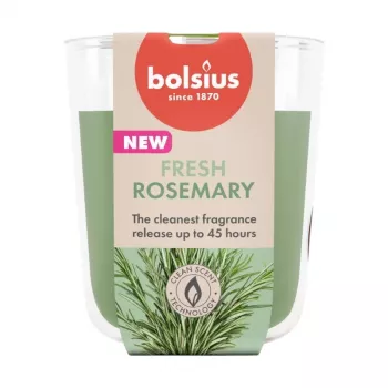 Vela perfumada BOLSIUS True Scents alecrim em vidro, 80x73 mm