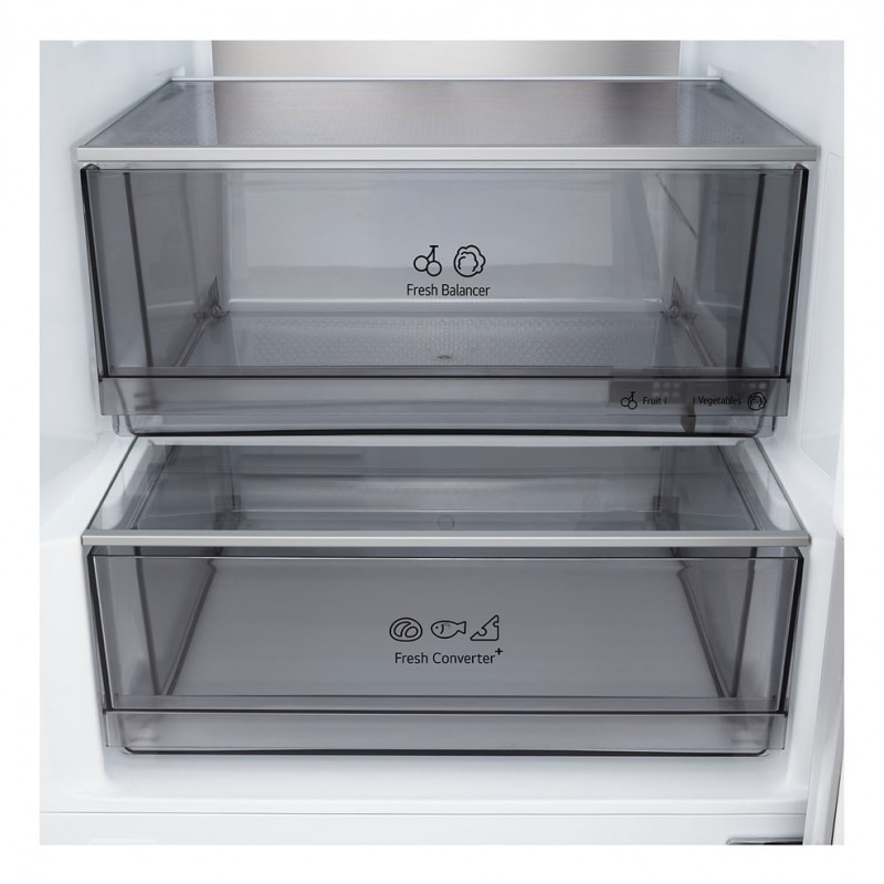 LG GBBS525APY frigorífico com congelador em baixo, 375 L Total No Frost, prateado