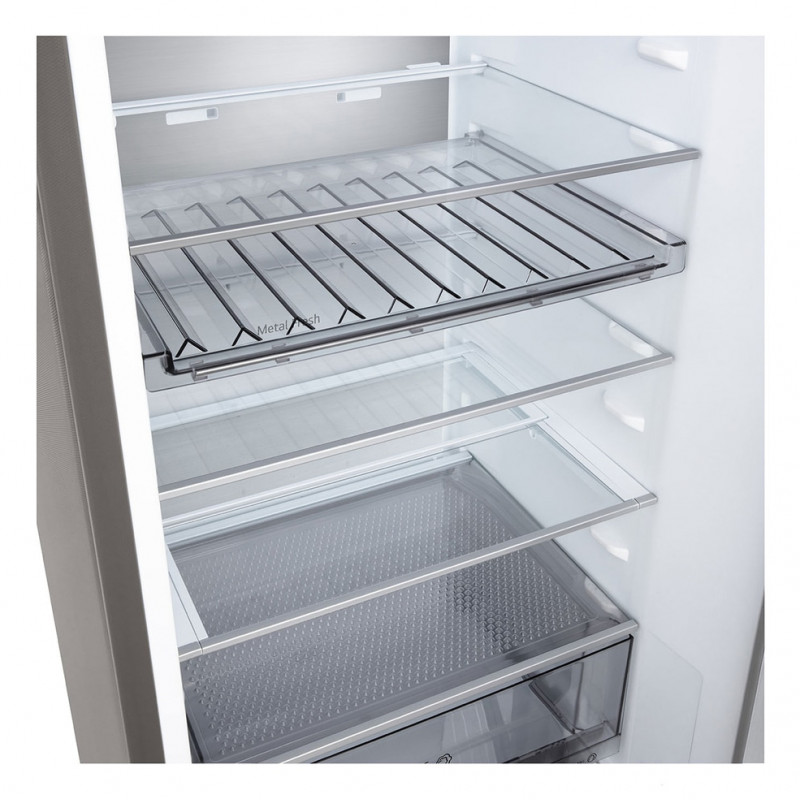 LG GBBS525APY frigorífico com congelador em baixo, 375 L Total No Frost, prateado
