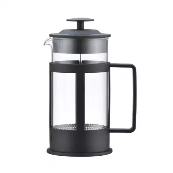 ASI COLLECTION Prensa de café GULFI M 600ml French Press, vidro borossilicato, preto/prateado