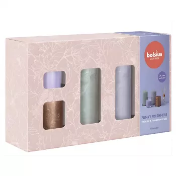 BOLSIUS Conjunto de presente Funky Freshness Lavender - coleção de banho e corpo de 5 peças