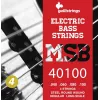 Galli MSB-40100 S Super Bright cordas para baixo - conjunto de 4 cordas, aço niquelado, enroladas redondas, .040-.100, escala longa