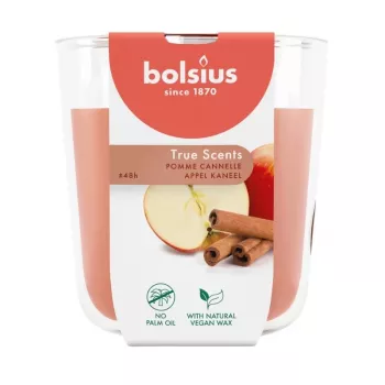 BOLSIUS True Scents Vela perfumada em vidro maçã e canela 97x85mm