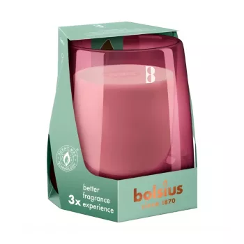 BOLSIUS Clean Light Vela perfumada em vidro, cipreste e âmbar, Ø95x85 mm