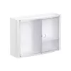 Armário de casa de banho horizontal TATAY branco/vidrado