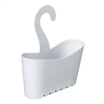 Prateleira de casa de banho multifunções suspensa TATAY 25x9x28 cm branca