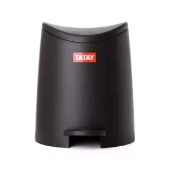 Balde de pedal de casa de banho TATAY 3L Standard preto