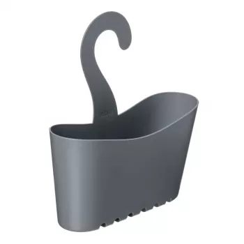 Prateleira de casa de banho multifunções suspensa TATAY 25x9x28 cm cinzenta