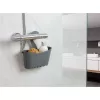 Prateleira de casa de banho multifunções suspensa TATAY 25x9x28 cm cinzenta