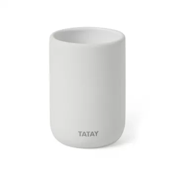 Porta-escovas de dentes TATAY Soft Ceramic, branco