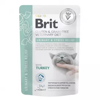 BRIT VD Urinary and Stress Relief Pouch - comida húmida para gatos - 12x85g