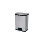 Rubbermaid Slim Jim caixote do lixo com pedal em aço inoxidável 90L, prata/preto, pedal frontal 1901999