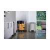 Rubbermaid Slim Jim caixote do lixo com pedal em aço inoxidável 90L, prata/preto, pedal frontal 1901999