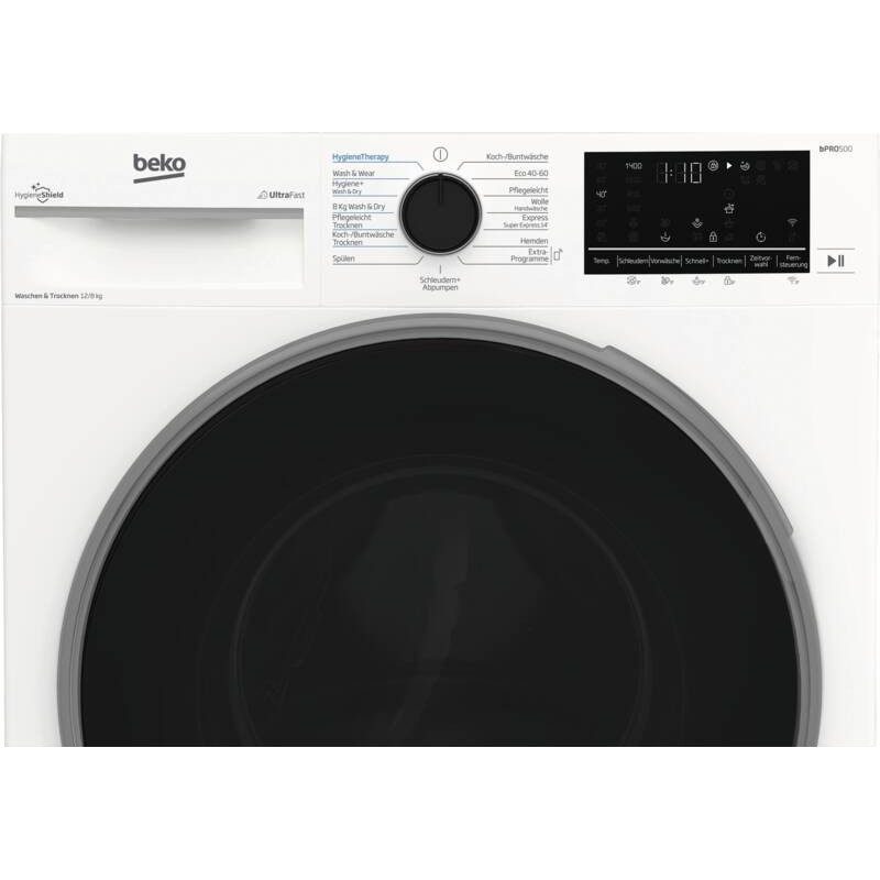 Beko B3DFT512447W máquina de lavar e secar 12 kg / 8 kg, 1400 rpm, classe energética D, branco