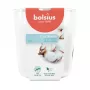 Bolsius True Scents Vela perfumada em frasco de vidro, Fresh Cotton, Ø97x85 mm