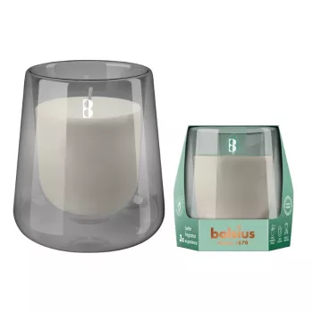 BOLSIUS Clean Light vela perfumada em vidro, cedro & vetiver, Ø95x85 mm
