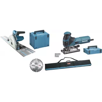 Makita Conjunto de serras MEU029J (SP6000J + 4351FCTJ) - Serra de imersão e serra de vaivém, azul/preto