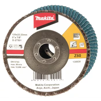 Makita D-27501 Disco de lixa de lamelas 125 mm zircónia grão 80 cónico